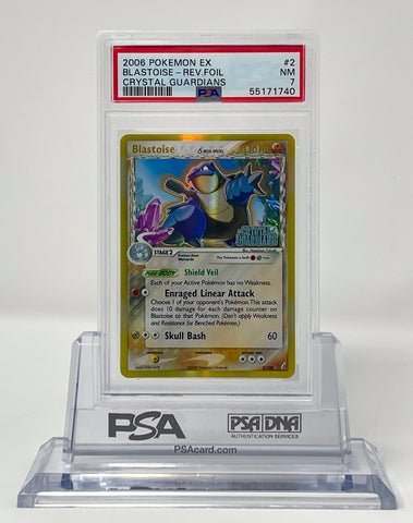 Blastoise 2/100 Crystal Guardians Reverse PSA 7 55171740