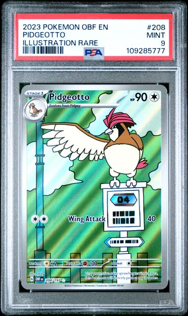 Pidgeotto 208/197 Obsidian Flames PSA 9 109285777