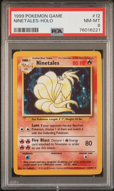 Ninetales 12/102 Base Set Unlimited PSA 8 76016221