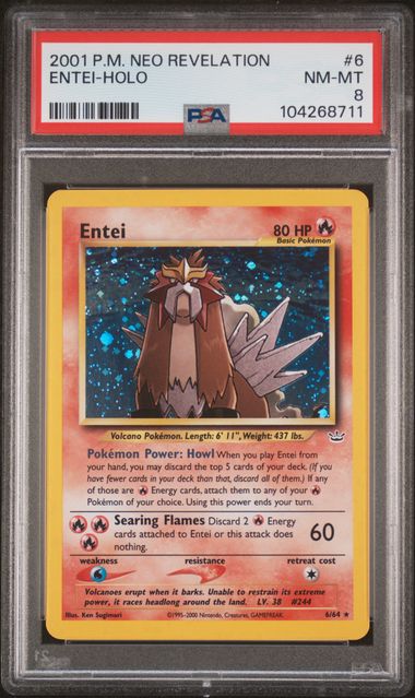 Entei - Double Holo 6/64 Neo Revelation PSA 8 104268711