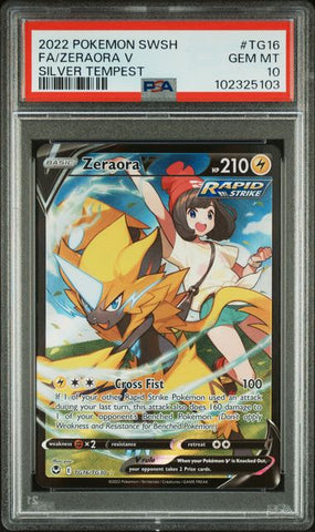 Zeraora V TG16/TG30 Silver Tempest PSA 10 102325103