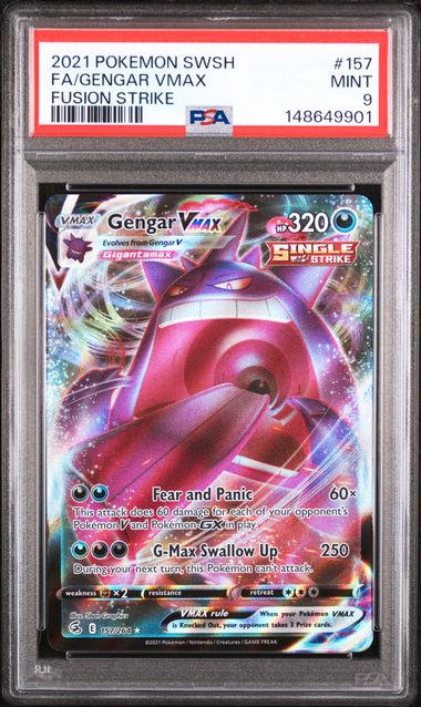 Gengar VMAX 157/264 SWSH Fusion Strike PSA 9 148649901
