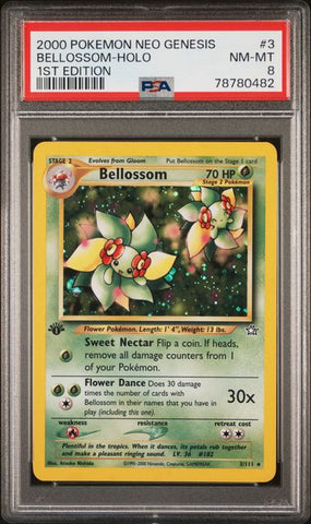 Bellossom 3/111  Neo Genesis 1st Edition PSA 8 78780482