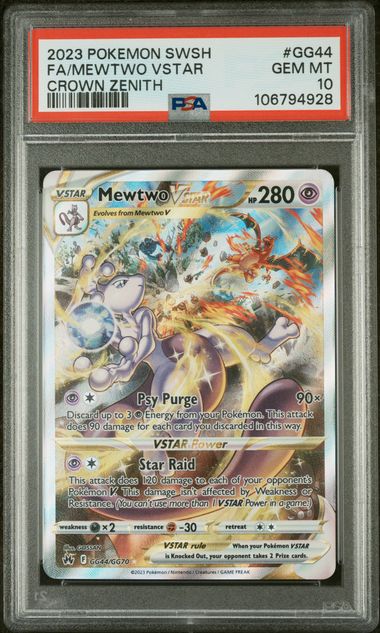 Mewtwo VSTAR GG44/GG70 Crown Zenith PSA 10 106794928