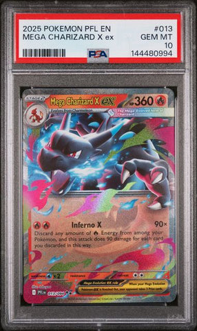 Mega Charizard X ex 013/094 Phantasmal Flames PSA 10 144480994