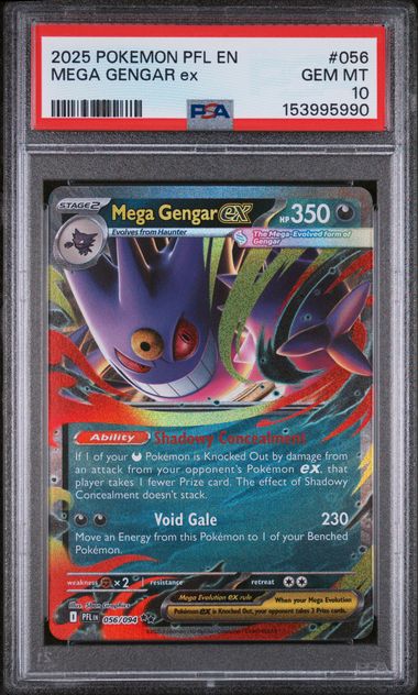 Mega Gengar ex 056/094 Phantasmal Flames PSA 10 153995990