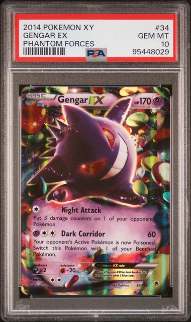 Gengar EX 34/119 Phantom Forces PSA 10 95448029