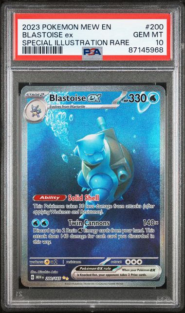 Blastoise ex 200/165 S&V: 151 PSA 10 87145968