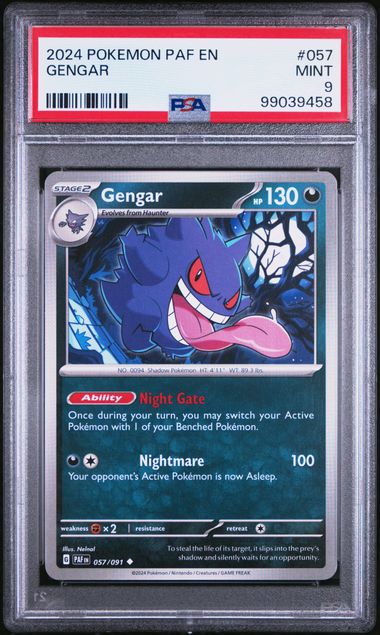 Gengar 057/091 Paldean Fates PSA 9 99039458