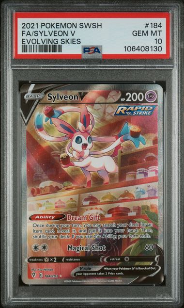 Sylveon V 184/203 Evolving Skies PSA 10 106408130
