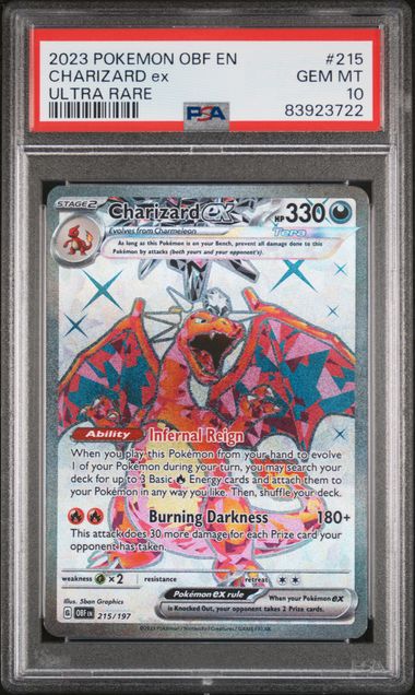 Charizard ex 215/197 Obsidian Flames PSA 10 83923722