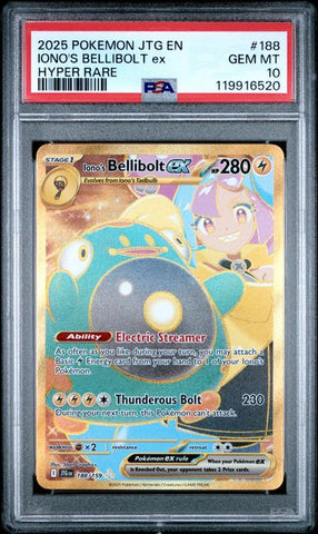 Iono's Bellibolt ex 188/159 Journey Together PSA 10 119916520