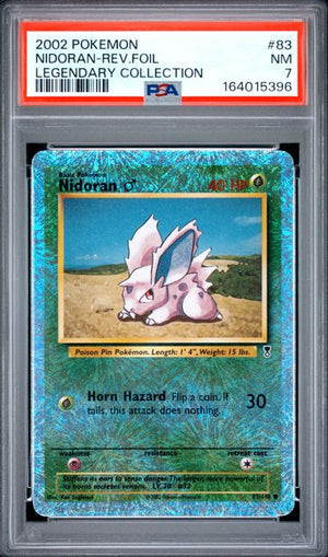Nidoran M 83/110 Legendary Collection Reverse Holo PSA 7 164015396