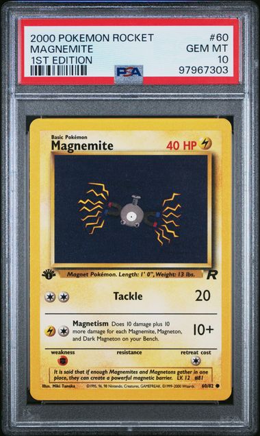 Magnemite 60/82 Team Rocket 1st Edition PSA 10 97967303