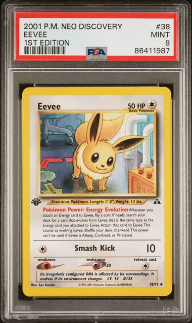 Eevee 38/75 Neo Discovery 1st Edition PSA 9 86411987