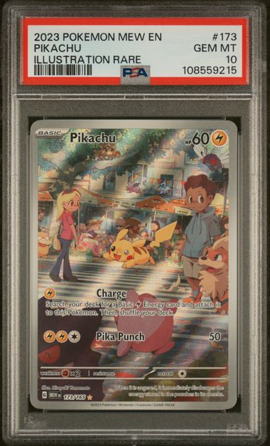 Pikachu 173/165 SV 151 Illustration Rare PSA 10 108559215