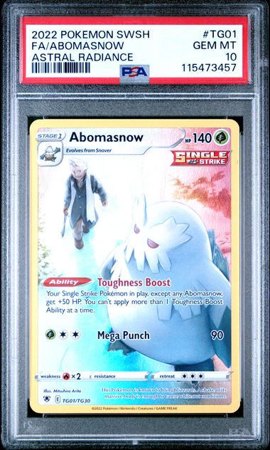 Abomasnow TG01/TG30 SWSH Astral Radiance Full Art PSA 10 115473457
