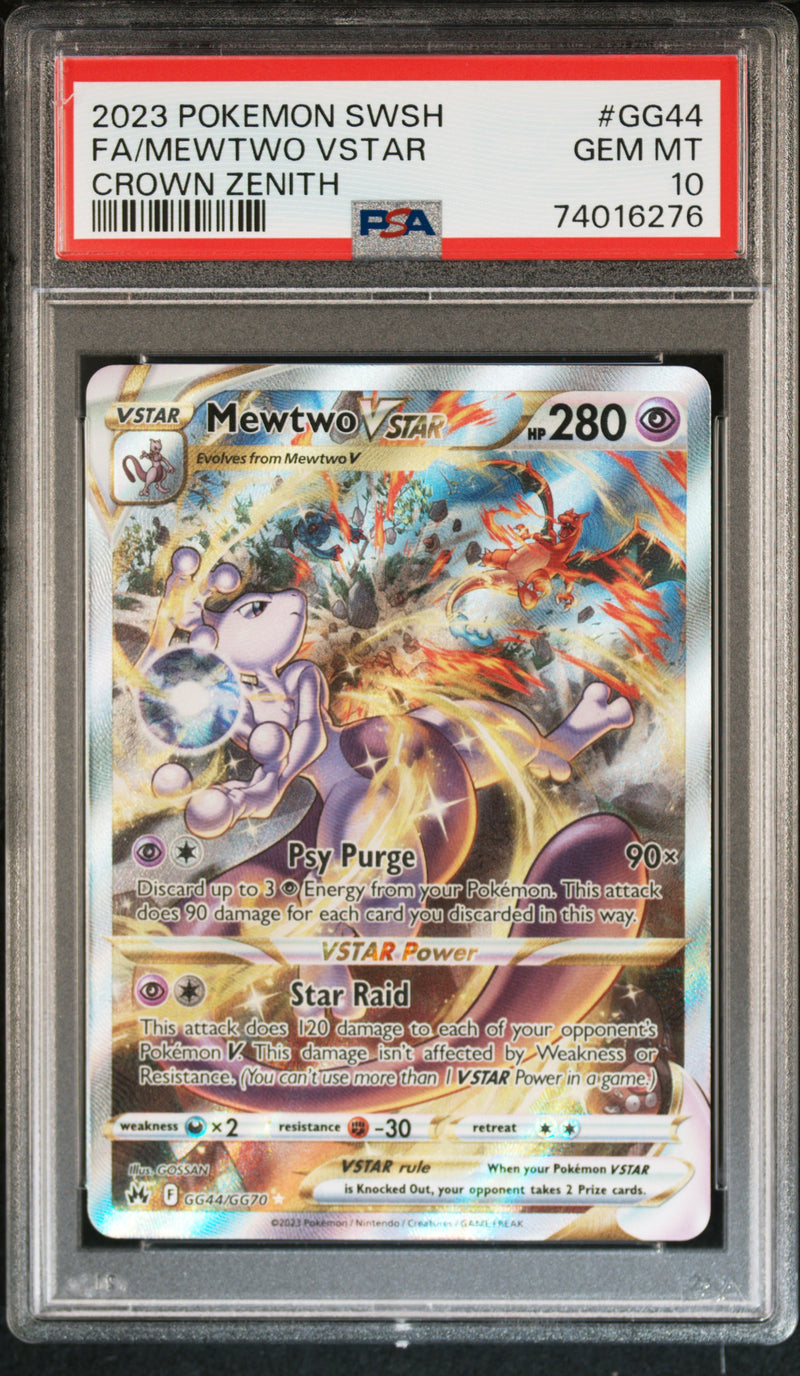 Mewtwo Vstar Crown Zenith GG44/GG70 PSA 10 74016276
