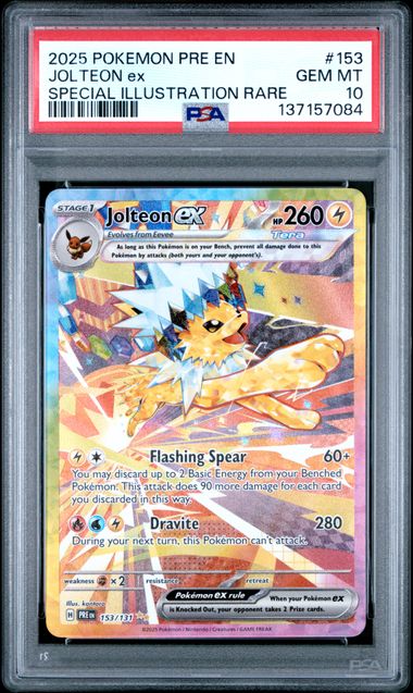 Jolteon ex 153/131 Prismatic Evolutions Special Illustration Rare PSA 10 137157084
