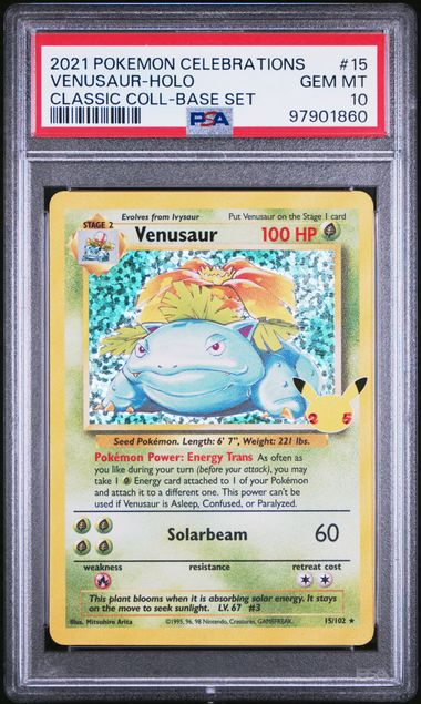 Venusaur 15/102 Celebrations: Classic Collection PSA 10 97901860