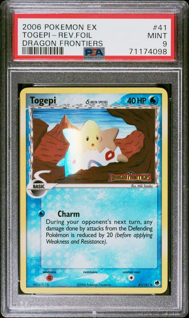 Togepi Delta Species - Rev. Foil 41/101 Dragon Frontiers PSA 9 71174098