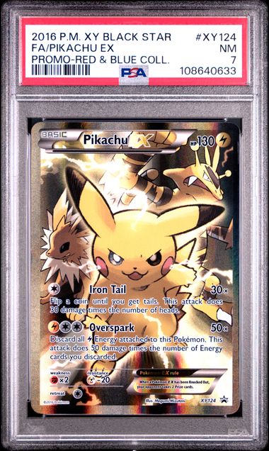Pikachu EX XY124 Black Star Promo PSA 7 108640633