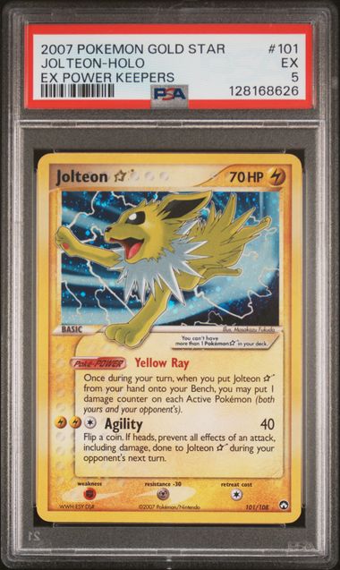 Jolteon Gold Star - Holo 101/108 Power Keepers PSA 5 128168626