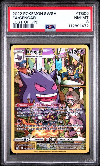 Gengar TG06/TG30 Lost Origin PSA 8 112891472