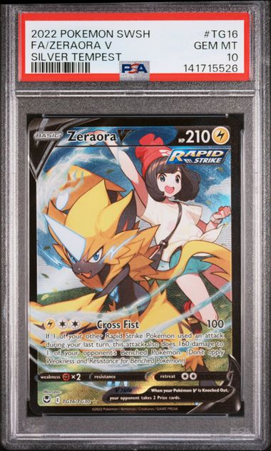 Zeraora V TG16/TG30 Silver Tempest Full Art PSA 10 141715526