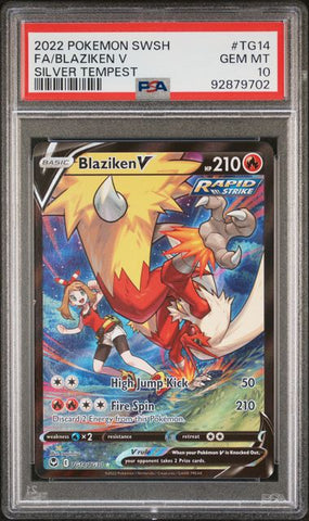 Blaziken V TG14/TG30 Sword & Shield: Silver Tempest PSA 10 92879702