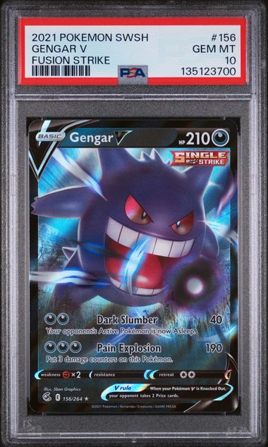 Gengar V 156/264 Fusion Strike PSA 10 135123700