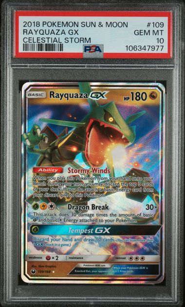 Rayquaza GX 109/168 Celestial Storm PSA 10 106347977