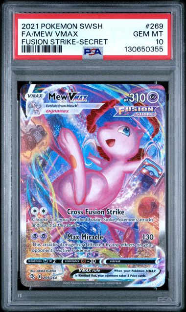 Mew VMAX 269/264 Fusion Strike PSA 10 130650355