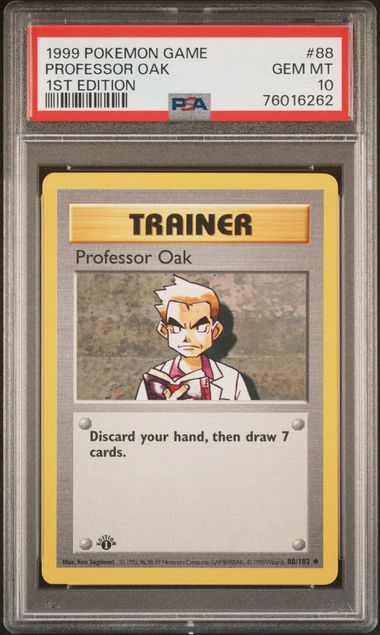 Professor Oak 88/102 Base Set 1st Edition PSA 10 76016262