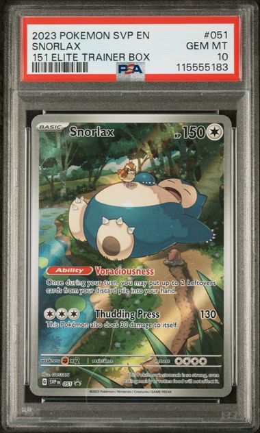 Snorlax Elite Trainer Box Promo (51) PSA 10 115555183