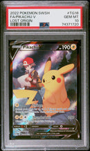 Pikachu V TG16/TG30 Full Art Lost Origins PSA 10 92785481