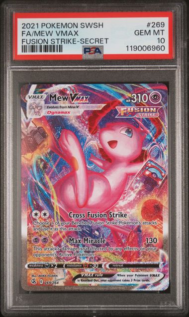 Mew VMAX 269 Fusion Strike Secret Rare PSA 10 119006960