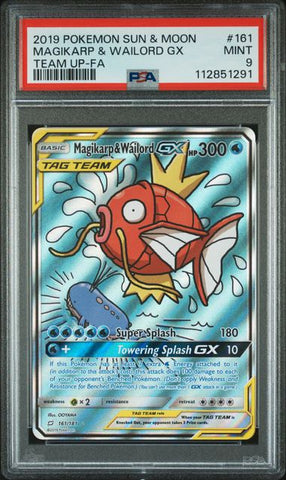 Magikarp & Wailord GX 161/181 Team Up PSA 9 112851291