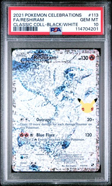 Reshiram 113/114 Classic Collection PSA 10 114704201
