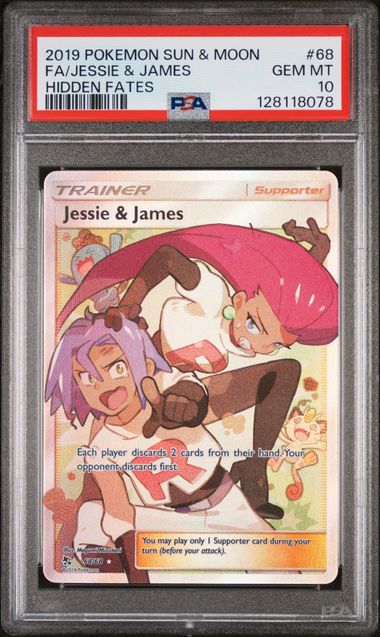 Jessie & James 68/68 Hidden Fates PSA 10 128118078