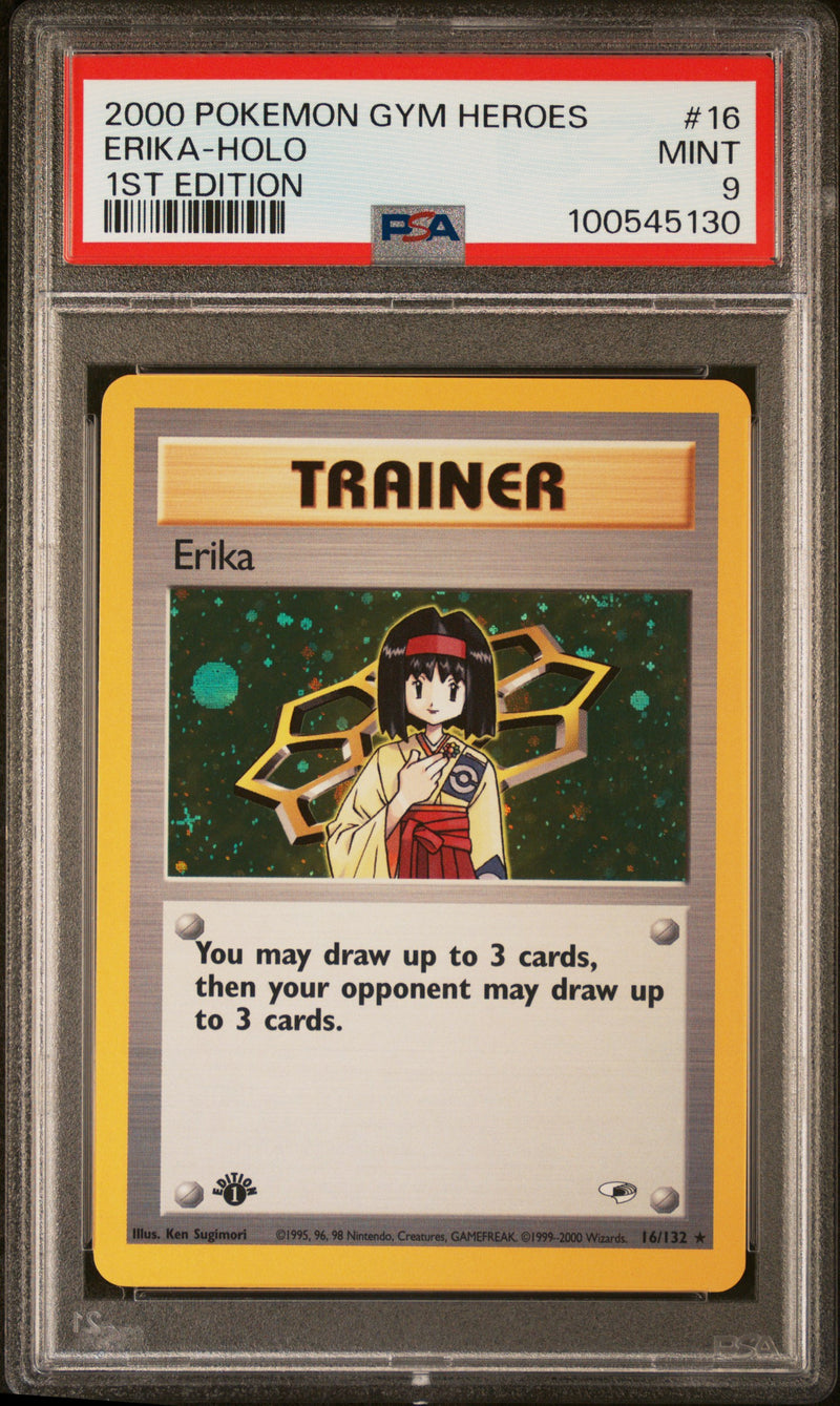 Erika 16/132 Gym Heroes 1st Edition PSA 9 100545130