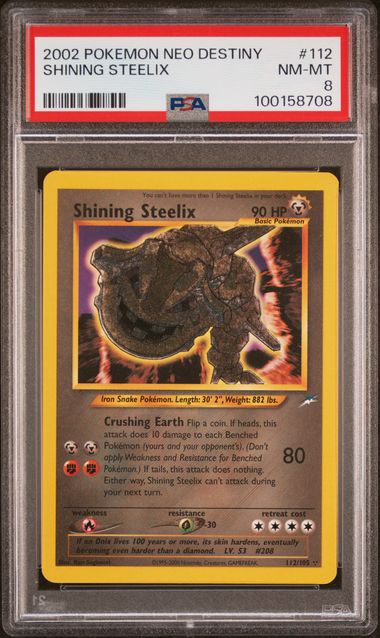 Shining Steelix 112/105 Neo Destiny PSA 8 100158708