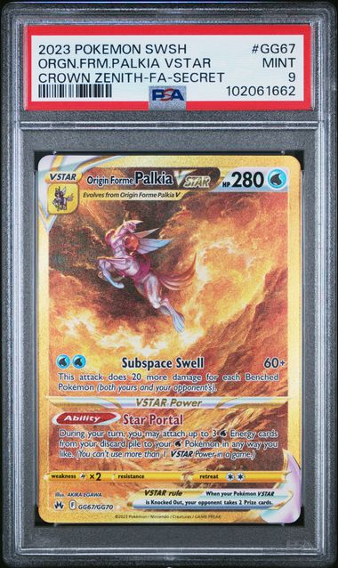 Origin Forme Palkia VSTAR GG67/GG70 Crown Zenith PSA 9 102061662