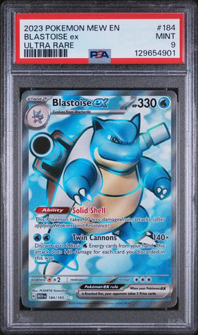 Blastoise ex 184/165 S&V: 151 PSA 9 129654901