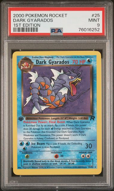 Dark Gyarados 25/82 Team Rocket 1st Edition PSA 9 76016252