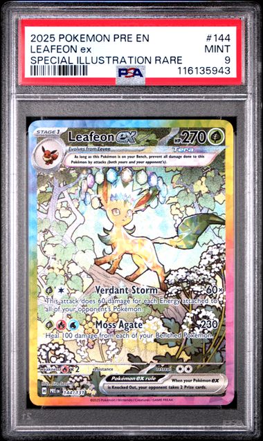 Leafeon ex 144/131 Prismatic Evolutions PSA 9 116135943