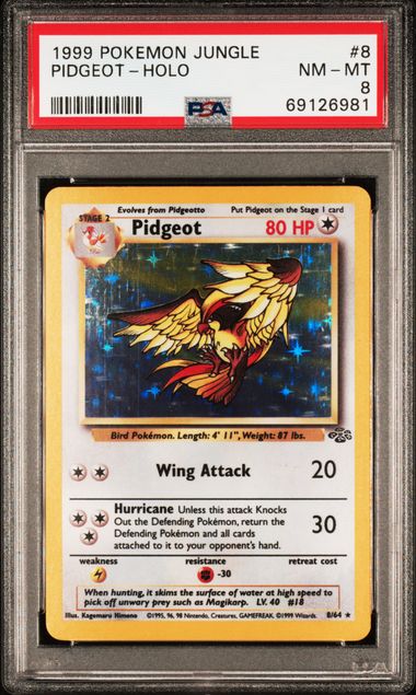Pidgeot - Holo 8/64 Jungle PSA 8 69126981