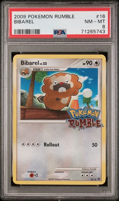 Bibarel 16/16 Pokemon Rumble PSA 8 71265743