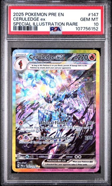 Ceruledge ex 147/131 Prismatic Evolutions PSA 10 107756152