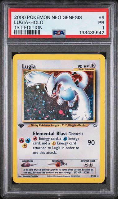 Lugia 9/111 Neo Genesis 1st PSA 1 138435642